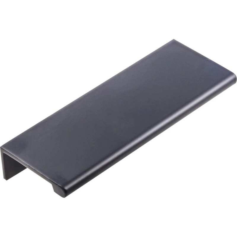 Edgefield Tab Pull, 76 mm C/C, Matt Black/Black